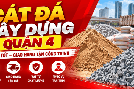 Cát Đá Xây Dựng Giá Tốt Tại Quận 4 – VLXD Quý Hiền Giao Hàng Tận Công Trình